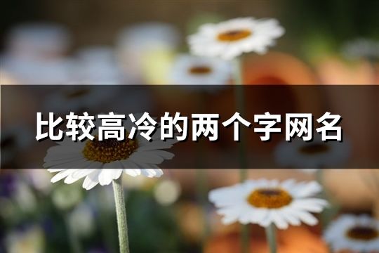 比较高冷的两个字网名(1375个)