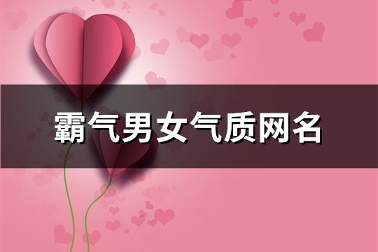 霸气男女气质网名(共687个)