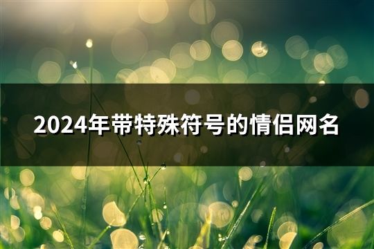 2024年带特殊符号的情侣网名(精选123对)