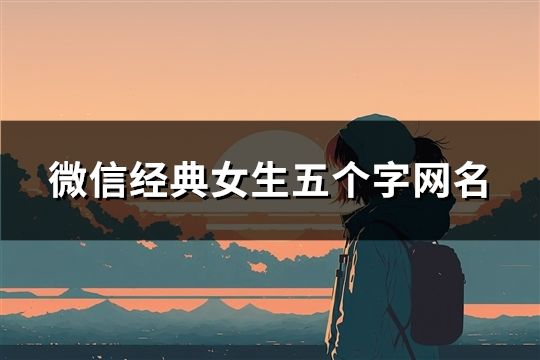 微信经典女生五个字网名(精选663个)