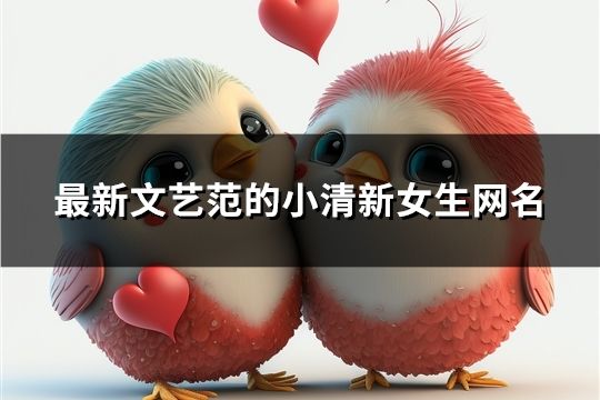 最新文艺范的小清新女生网名(共572个)