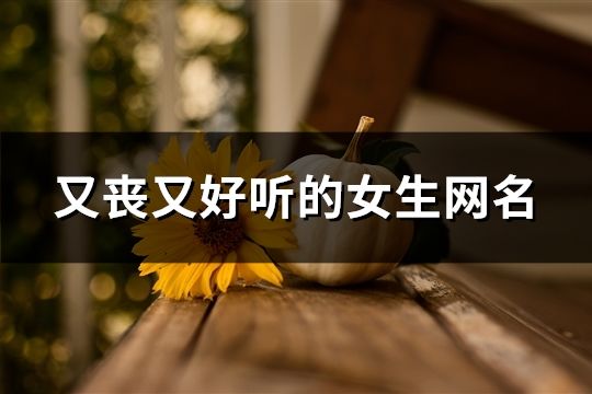 又丧又好听的女生网名(精选292个)