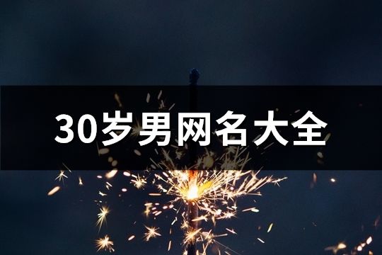 30岁男网名大全(共633个)