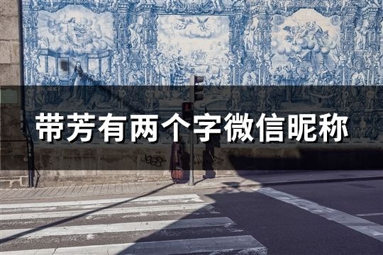 带芳有两个字微信昵称(共38个)