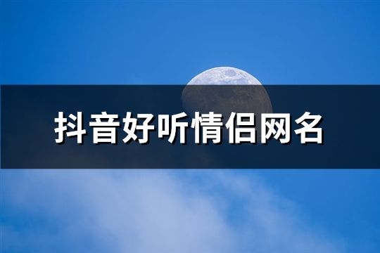 抖音好听情侣网名(137对)