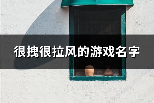 很拽很拉风的游戏名字(141个)
